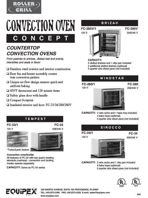 Equipex Countertop Convection