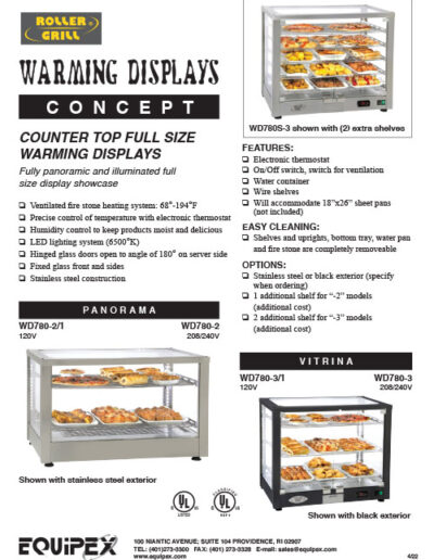 Equipex Countertop Warming Display