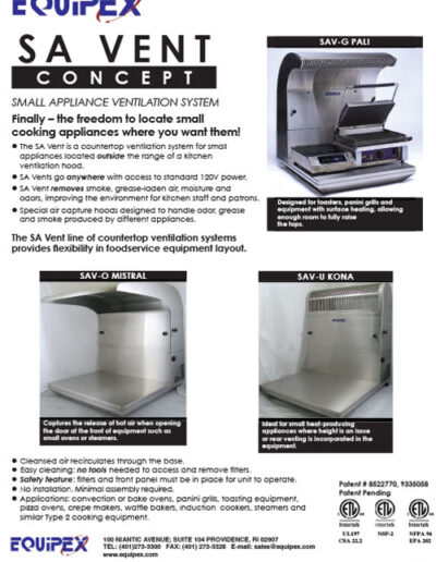 Equipex Small Appliance Vent System