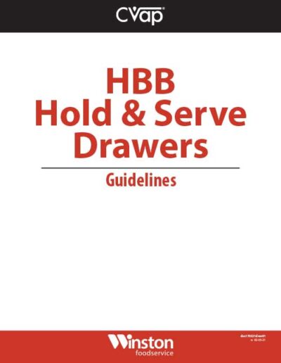 Winston HBB Hold & Serve Drawers Guidelines