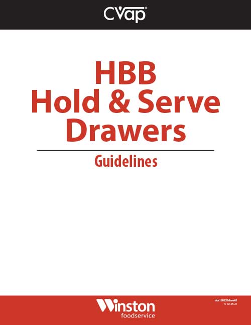 Winston HBB Hold & Serve Drawers Guidelines